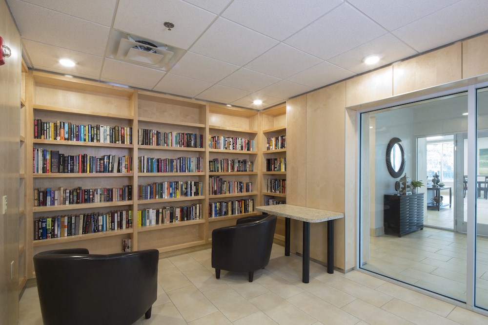 Mount Carmel Gardens senior apartments in jacksonville, florida library reading room