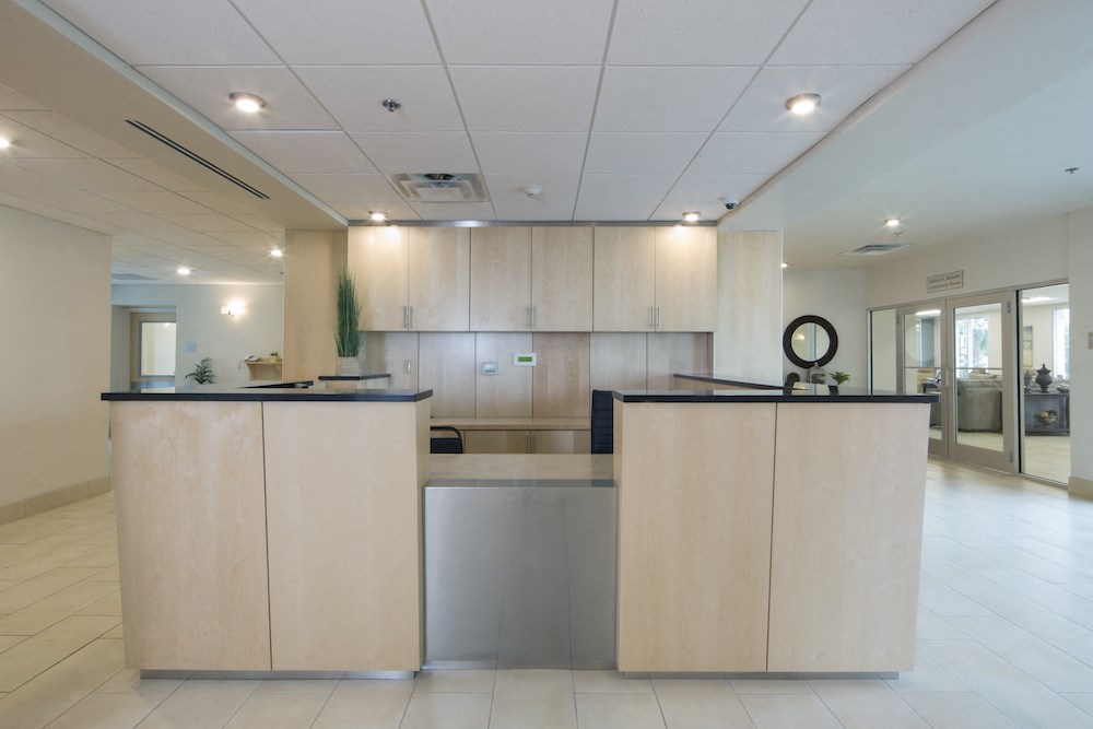 Mount Carmel Gardens senior apartments in jacksonville, florida reception desk