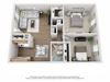 Magnolia 2x1 Floor Plan Magnolia_2x1 Floor Plan at Aspen Run and Aspen Run II Apartments, Tallahassee, FL, 32304