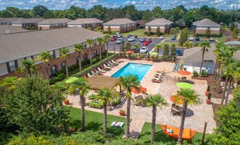 aerial of pool and sundeck at The Mills at 601, Prattville, AL - Photo Gallery 6
