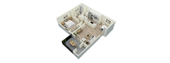 Oak Floor Plan at Trails at Alabaster Apartments, Alabaster, AL