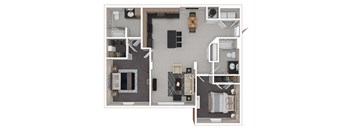 two bedroom two bath apartment