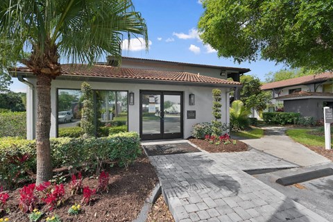 Clubhouse Exterior at The Oasis Apartments, Daytona Beach