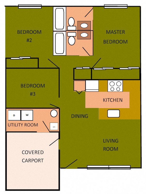 Floor Plans of Park Crest Terrace in Sebring, FL