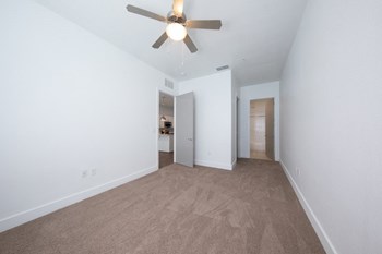 Large bedroom and walk-in closet at Rise Lakeview Apartments in Birmingham, AL - Photo Gallery 8