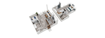 2-bed, 2-bath 1,164 square foot Retreat floor plan at Sanctuary at Indian Creek