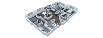 3-bedroom, 3-bathroom 1,608-1,783 square foot Sienna floor plan at LandonHouse Apartments