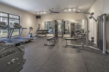 the fitness center with strength and cardio equipment at Terraces at Clearwater Beach