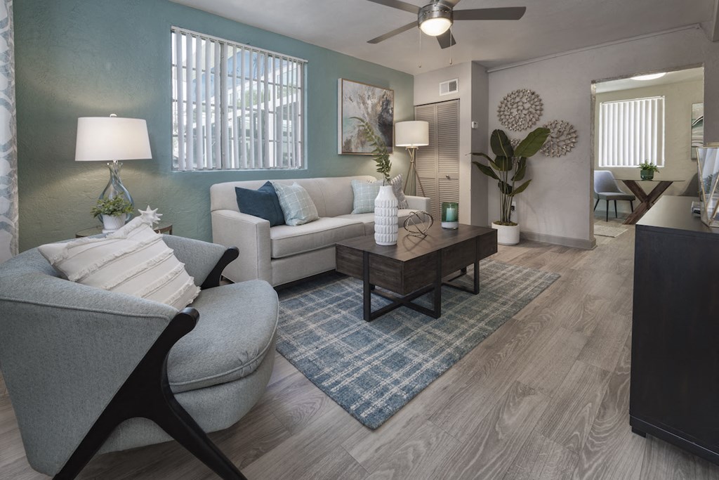 Modern Living Room at Terraces at Clearwater Beach, Clearwater, FL, 33756