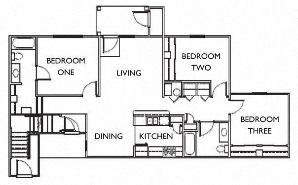 The Goldenrod 3x2 Floor Plan