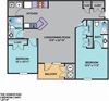 The Homestead 2 bedroom, 2 bathroom 1097 square foot floor plan The Homestead 2 bedroom, 2 bathroom 1097 square foot floor plan at The Point at Fairview Apartments, Prattville