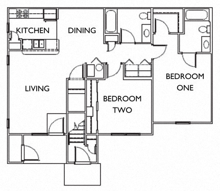 The Lily 2x2 Floor Plan