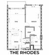 TheRhodes The Rhodes 1x1 741 Square Foot Floor Plan