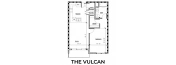 The Vulcan 1x1 741 square foot floor plan at Rise Lakeview Apartments in Birmingham, AL