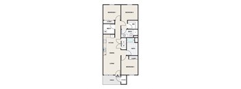 a floor plan of a bedroom floor plan with a bedroom and a living room