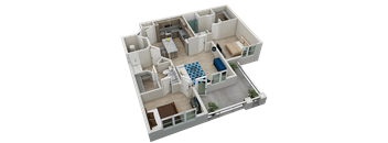 Windjammer 2x2 floor plan at The Residences at The Green Apartments in Lakewood Ranch, FL