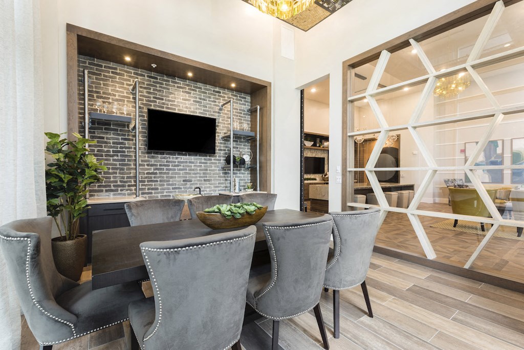 Wine Tasting Room with TV at Residences at The Green in Bradenton, FL