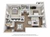 Woodland 2x2 Floor Plan Woodland-2x2 Floor Plan at Aspen Run and Aspen Run II Apartments, Tallahassee, Florida