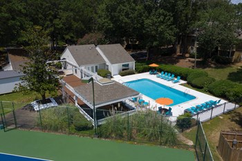 Zelda-Pointe-Gallery-15 pool outside of clubhouse at Zelda Pointe Apartments in Montgomery, AL - Photo Gallery 6
