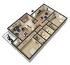 Liberty 2 floor plan with 2 bedrooms 2 bathrooms Liberty 2 floor plan with 2 bedrooms 2 bathrooms at Reserve at Midtown Apartments, Tallahassee