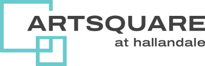 A logo with the text "ARTSQUARE at hallandale".