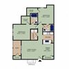 2x2 1055 square foot apartment floor plan 2x2 1055 square foot apartment floor plan at Stillwater at Grandview Cove, Simpsonville, SC