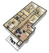 Presidential 1 floor plan 3 bedroom 2 bathroom Presidential 1 floor plan 3 bedroom 2 bathroom at Reserve at Midtown Apartments, Florida