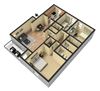 Presidential 2 floor plan 3 bedroom 2 bathroom Presidential 2 floor plan 3 bedroom 2 bathroom at Reserve at Midtown Apartments, Florida, 32303