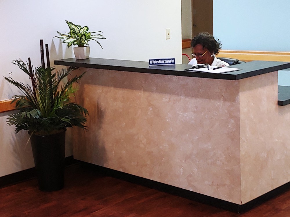 B'nai B'rith I, II, III deerfield apartments in deerfield beach, FL reception desk