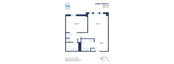 a floor plan of a unit with a bedroom and a living room