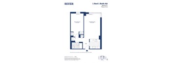 this floor plan is an approximation of a 1 bed 1 bath aa floor plan