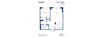a floor plan of a unit with a bedroom and a bathroom