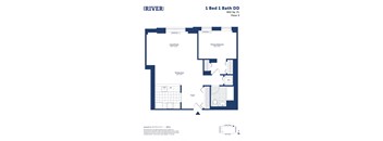 a floor plan of a unit with a bedroom and a bathroom