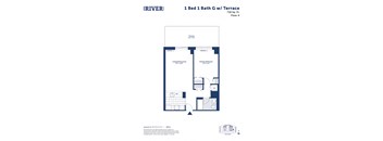 a floor plan of a 1 bed 1 bath g gvw unit