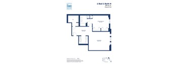 this image shows a floor plan of a 1 bedroom floor plan