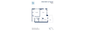 the floor plan of bed 1 and baths