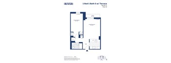 a floor plan of a unit with a bedroom and a bathroom