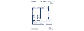this image shows a floor plan of a 1 bed 1 bath vw unit