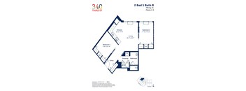a floor plan of a unit with a bedroom and a bathroom
