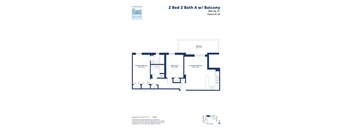 the typical floor plan of the 2 bed 2 bath a w