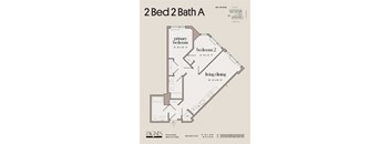 the plan of the 2 bed 2 bath a