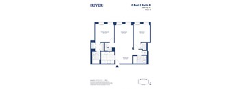 a floor plan of a 2 bed 2 bath b apartment