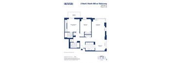 the floor plan of 2 bed 2 bath bbw