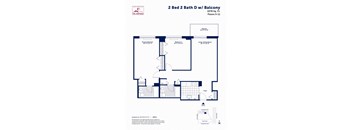 2 Bed 2 Bath D with Balcony