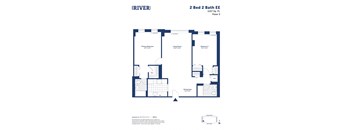 this floor plan is an approximation of a 2 bed 2 bath floor plan