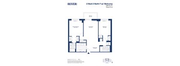 a floor plan of a 2 bed 2 apartment