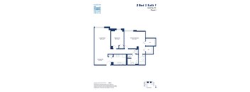 the typical floor plan of the 2 bed 2 bath f floor plan