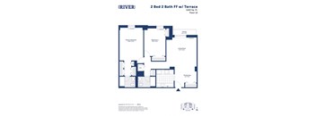 a floor plan of two bedroom 2 bed 2 bath f fw iii