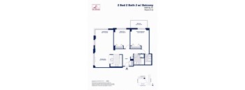 2 Bed 2 Bath J with Balcony