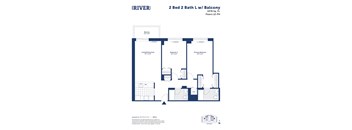 the floor plan of 2 bed 2 bath l nw